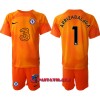 Virallinen Fanipaita + Shortsit Maalivahdin Chelsea Arrizabalaga 1 2022-23 Oranssi - Lasten
